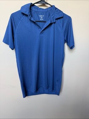 Kids Blue Short-Sleeve Polo Top